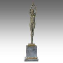 Tänzerfigur Statue Dekoration Bronze Skulptur TPE-184